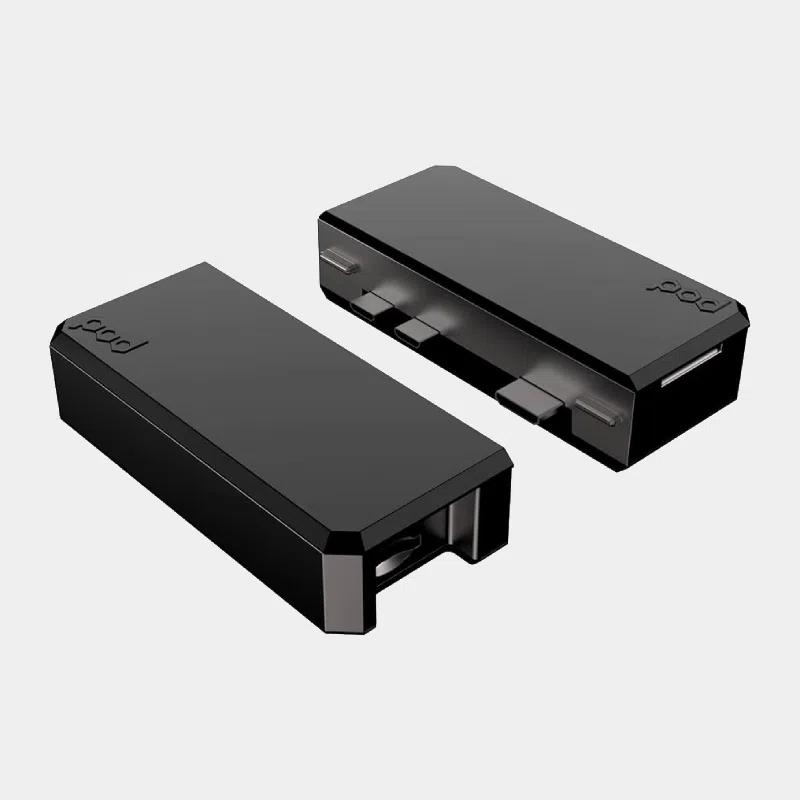 Boîtier Argon POD noir pour Raspberry Pi Zero avec module HDMI séparé, vue de côté