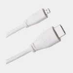 Câble blanc avec connecteur micro-HDMI à une extrémité et connecteur HDMI standard à l'autre