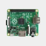 Carte Raspberry Pi 3 Model A+ vue de dessus avec port HDMI et fente microSD