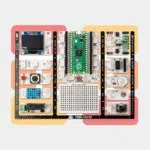 Kit PicoBricks pour Raspberry Pi, carte assemblée avec panneaux colorés et module Pico central