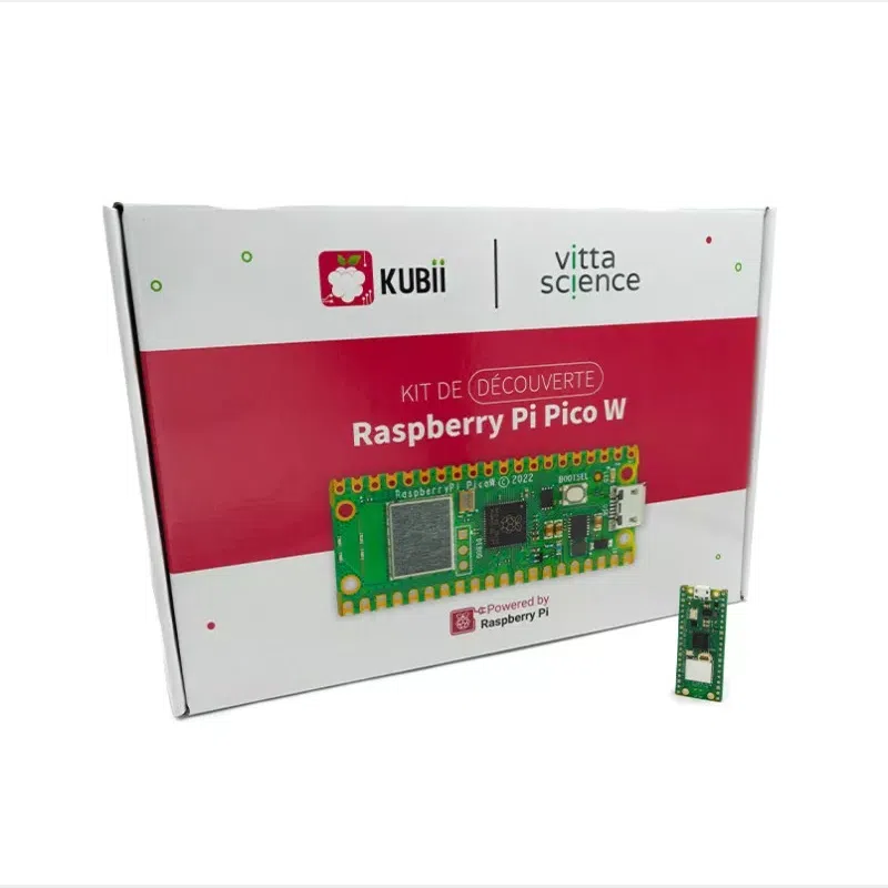 Kit de découverte Raspberry Pi Pico, boîte du kit avec carte Pico W et module Bluetooth séparés