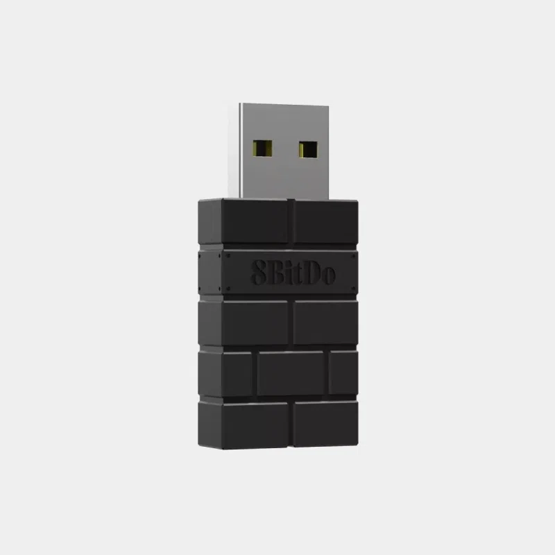 Récepteur USB sans fil 8BitDo en forme de brique noire pour manette M30 2,4GHz