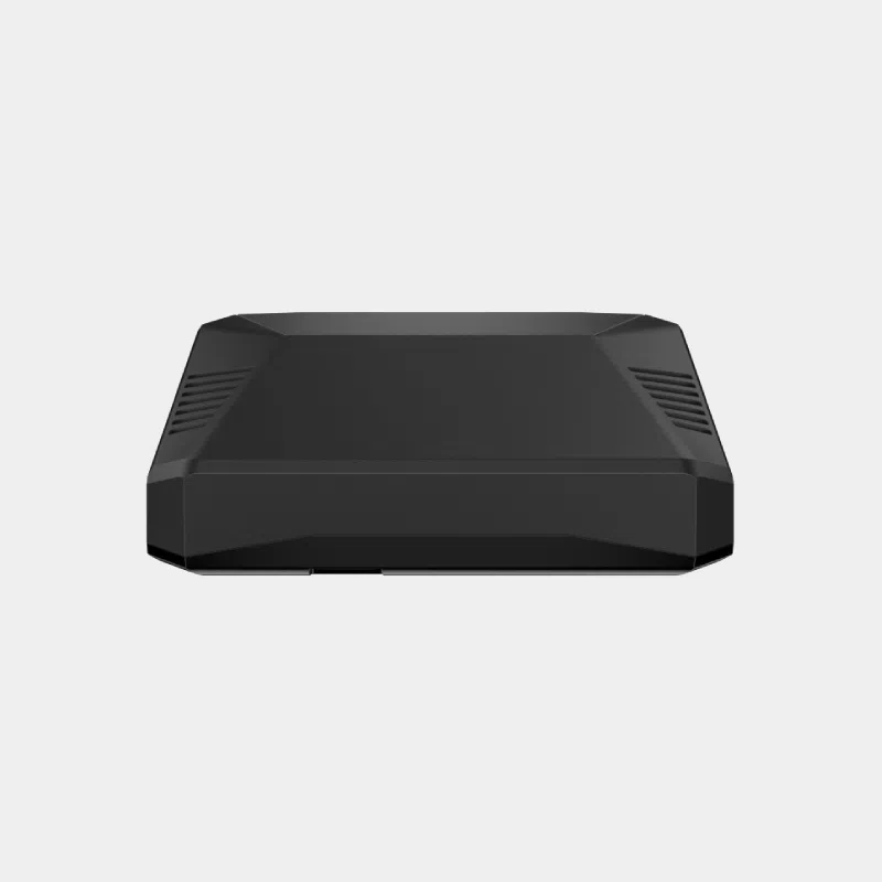 Boîtier ARGON ONE V3 pour Raspberry Pi 5 fermé, vue de face avec sa surface satinée
