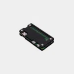 Boîtier simple pour Raspberry Pi Zero, coque noire vue de trois quarts avec ports micro USB et fente GPIO