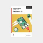 Couverture du guide officiel du débutant Raspberry Pi, 5ème édition, avec une carte Raspberry Pi