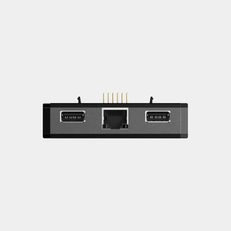 Module USB-LAN pour ARGON POD vu de dos avec port Ethernet RJ45 entre ses deux connecteurs