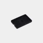 Raspberry Pi Bumper pour Raspberry Pi 5, coque noire vue de dessous avec découpes d'aération