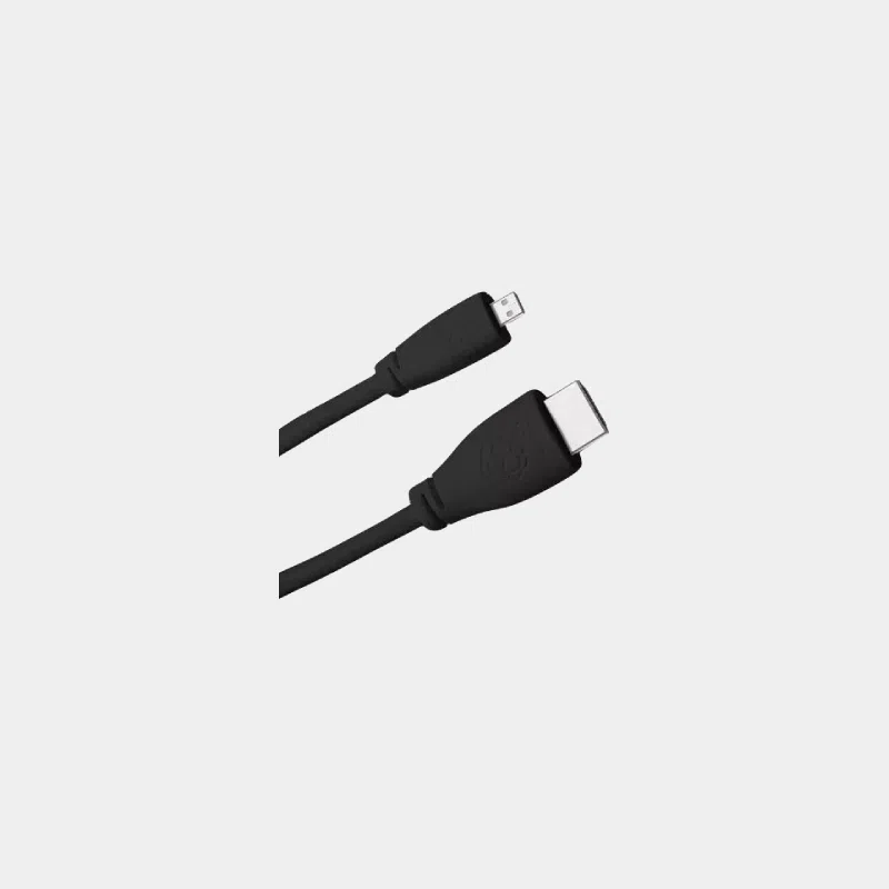 Câble USB-C noir fourni avec le kit Recalbox Raspberry Pi 5, connecteurs aux deux bouts