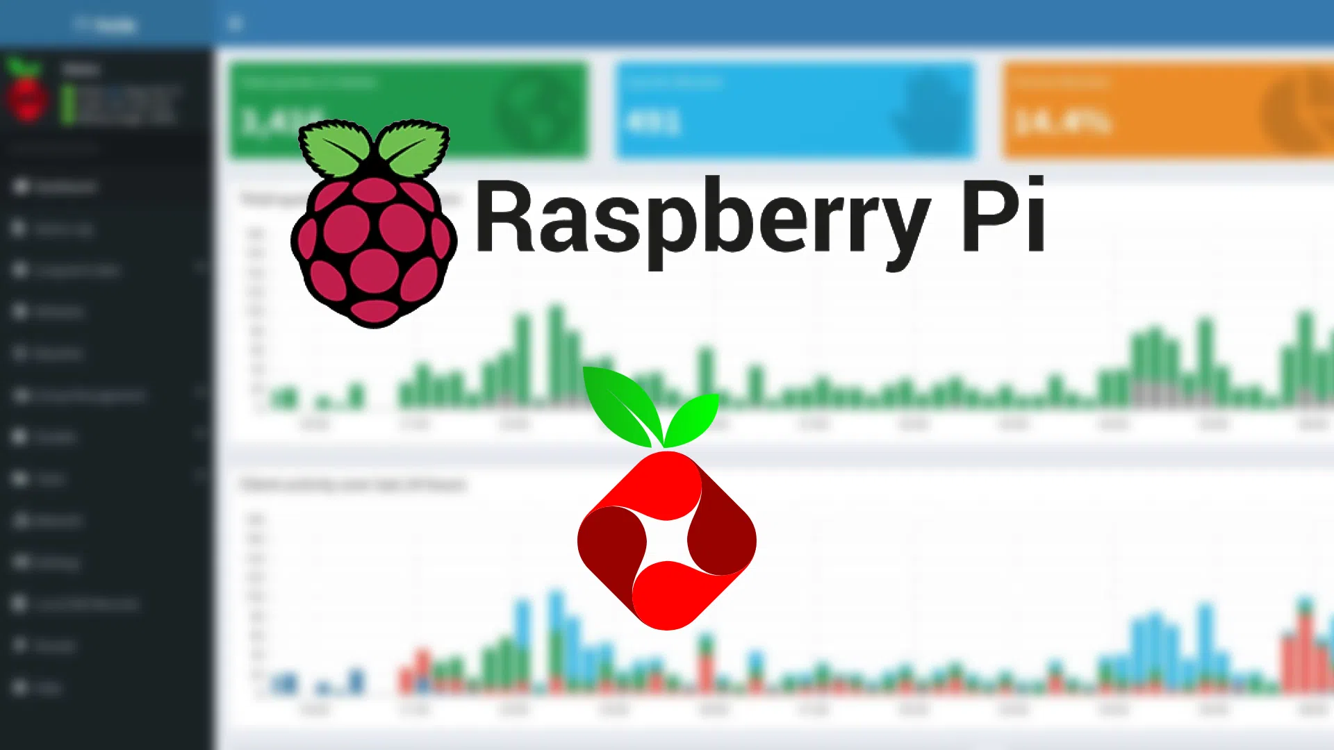 Capture d'écran du tableau de bord Pi hole avec graphiques de blocage sur Raspberry Pi