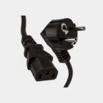 Câble d'alimentation secteur noir avec fiche schuko et connecteur IEC pour l'injecteur PoE+