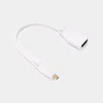 Adaptateur officiel micro-HDMI vers HDMI blanc avec câble souple
