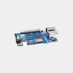 Carte Banana Pi BPI-M2 Ultra bleue vue de trois quarts avec ports HDMI et Ethernet