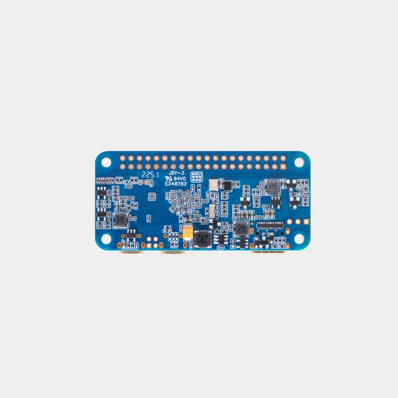 Banana Pi BPI-M2 Zero vu de dessus avec connecteurs GPIO et deux ports USB-C