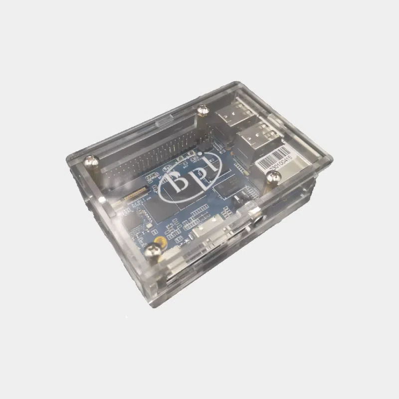 Boîtier en acrylique transparent pour BPI-M4/M5 laissant voir la carte bleue à l'intérieur