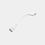 Câble USB vers Micro USB blanc en OTG avec connecteur micro USB mâle et USB-A femelle