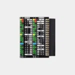 Carte d'extension double GPIO noire avec broches étiquetées et connecteur pour nappe