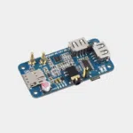 Waveshare SIM7600G-H 4G HAT (B) côté emplacement SIM avec deux ports USB-A et jack audio 3,5 mm
