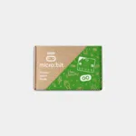 Boîte du kit Micro:BIT GO avec logo micro:bit et bandeau vert GO