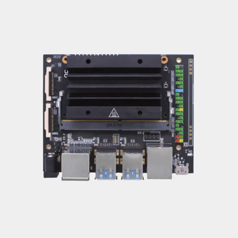 Carte de développement C100 Jetson Nano 4GB noire avec dissipateur et trois ports réseau