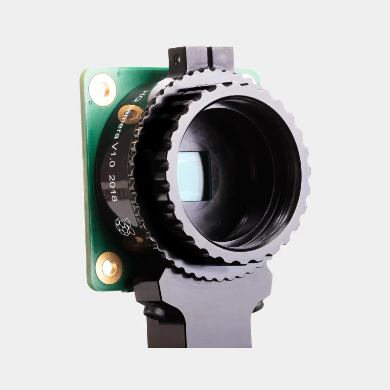 Caméra HQ officielle Raspberry Pi avec adaptateur de monture C vers CS noir