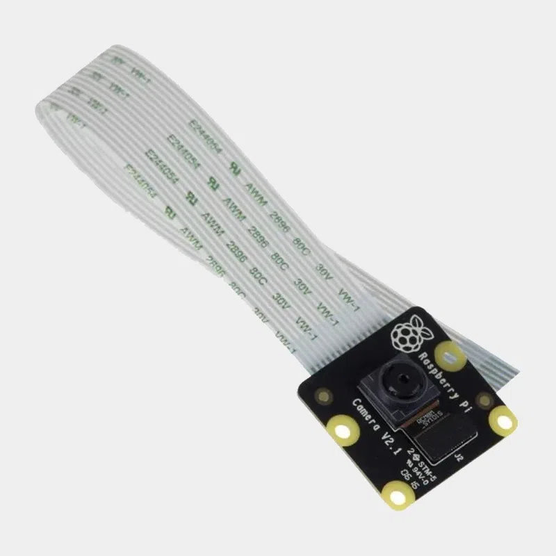 Module caméra Infrarouge v2 8MP Raspberry Pi avec longue nappe blanche déployée