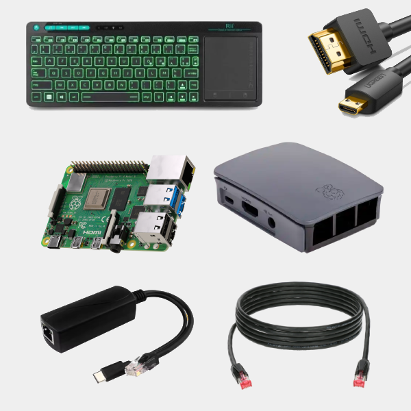Pack client Remote Desktop Raspberry Pi 4 PoE Boitier standard
