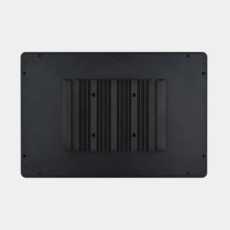 Écran tactile capacitif avec support pour Raspberry Pi 5, vu de dos avec grille de ventilation du support