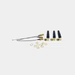 Kit d'antennes complet avec câbles pigtail, antennes noires et rondelles