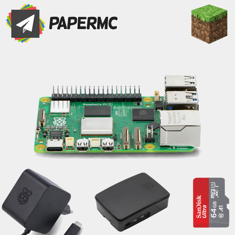 Kit Minecraft Lite – Serveur Raspberry Pi 5 prêt à brancher