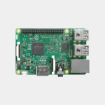 Carte Raspberry Pi 3 Model B vue de dessus avec ports USB, Ethernet et connecteur GPIO