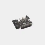 Carte HAT PCIe vers SATA 2 canaux vue de profil avec dissipateur et connecteur GPIO